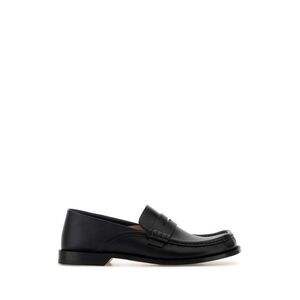 LOEWE Square Toe Penny Loafers Men BLACK Moccasins